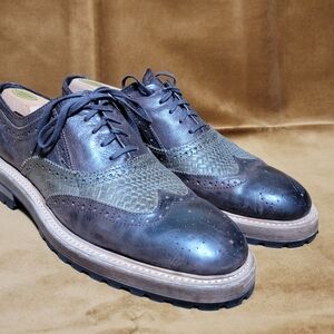 Donald J. Pliner Olive & Brown Oxfords  (Read Note Regarding Size)